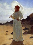 Rene Schutzenberger La Femme en blanc oil painting on canvas
